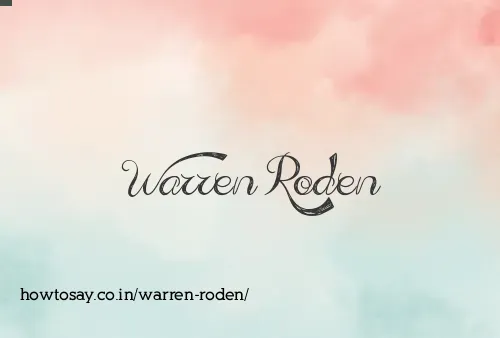 Warren Roden