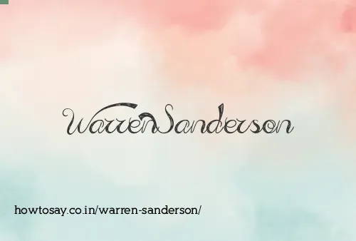Warren Sanderson