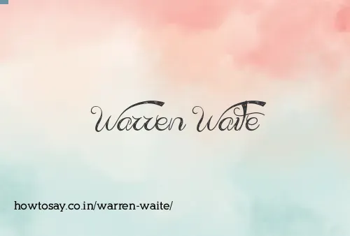Warren Waite