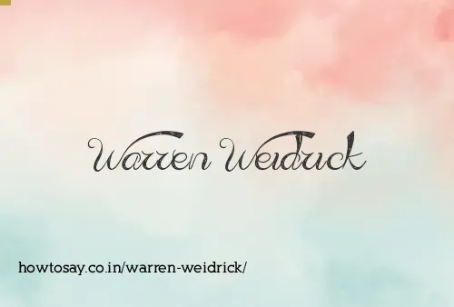 Warren Weidrick