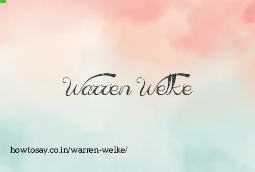 Warren Welke