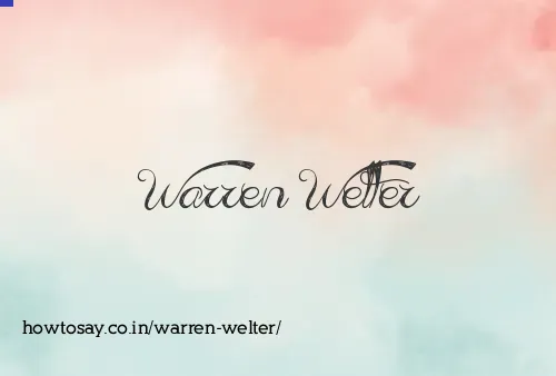 Warren Welter
