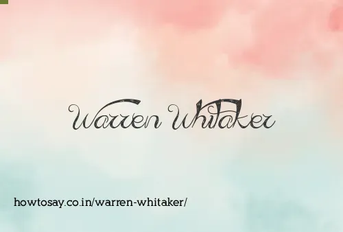 Warren Whitaker