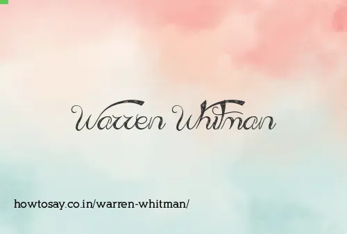 Warren Whitman