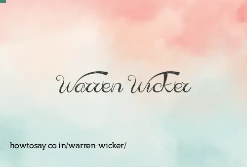 Warren Wicker