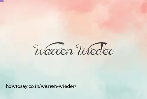 Warren Wieder