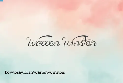 Warren Winston