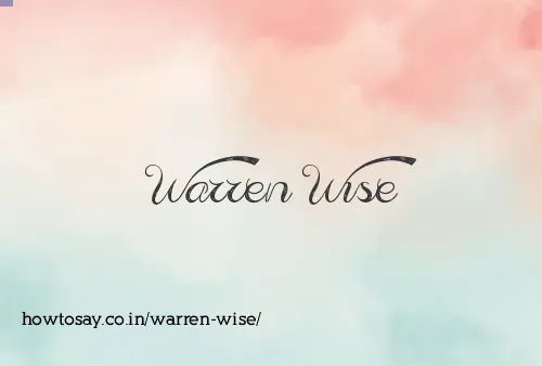 Warren Wise