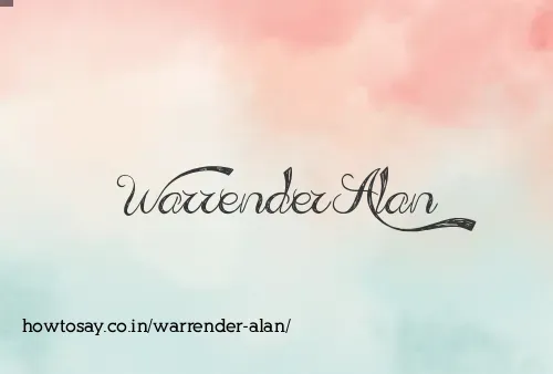 Warrender Alan