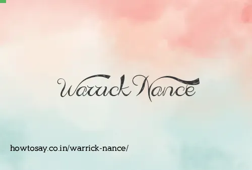 Warrick Nance