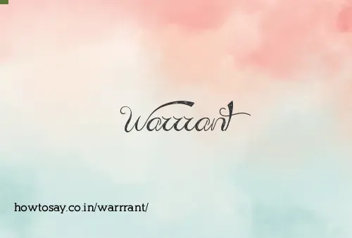 Warrrant