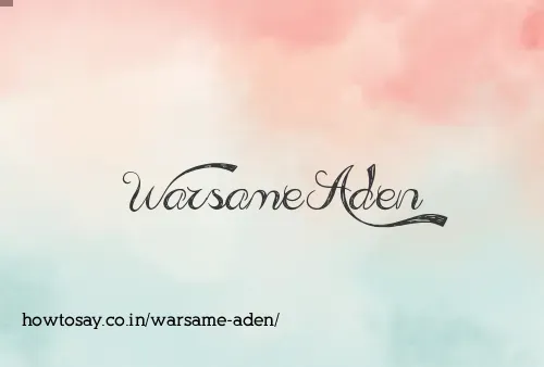 Warsame Aden