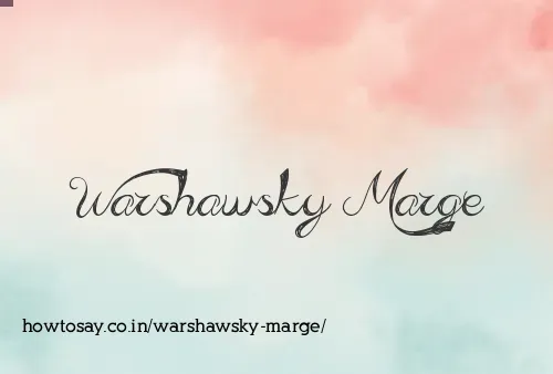 Warshawsky Marge