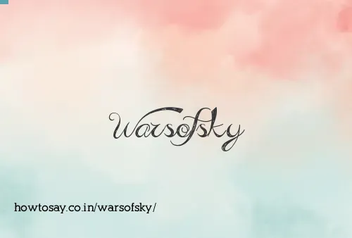 Warsofsky