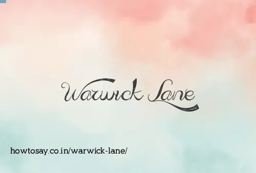 Warwick Lane