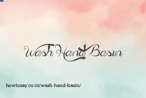 Wash Hand Basin