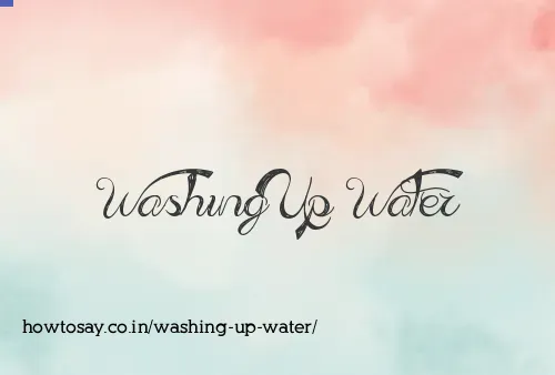 Washing Up Water