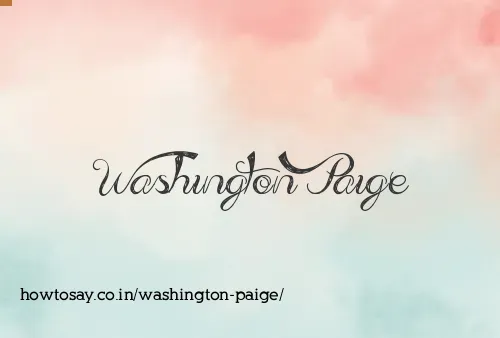 Washington Paige