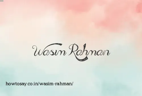Wasim Rahman
