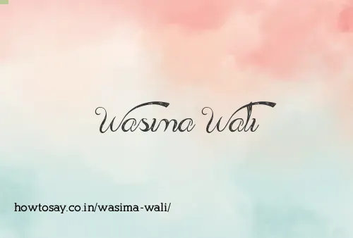 Wasima Wali