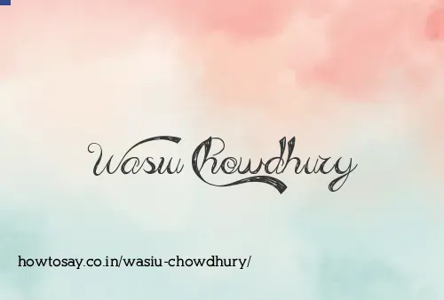 Wasiu Chowdhury