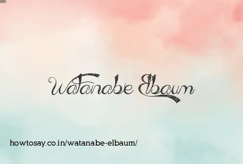 Watanabe Elbaum