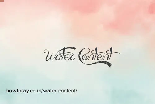 Water Content