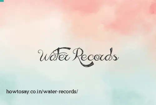 Water Records