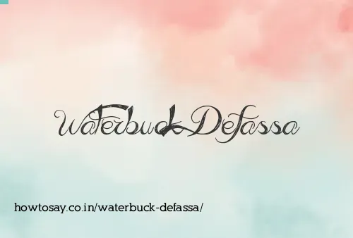 Waterbuck Defassa