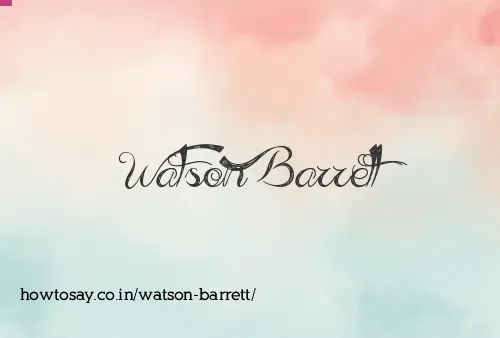 Watson Barrett