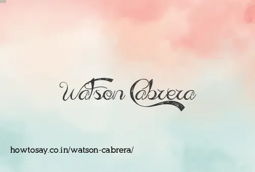 Watson Cabrera