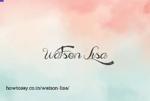 Watson Lisa
