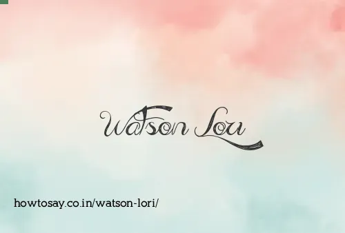 Watson Lori
