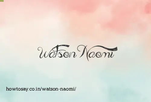Watson Naomi