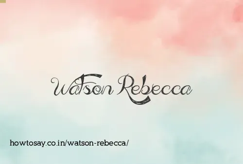 Watson Rebecca