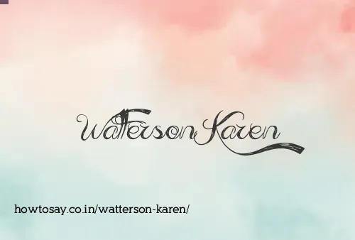 Watterson Karen