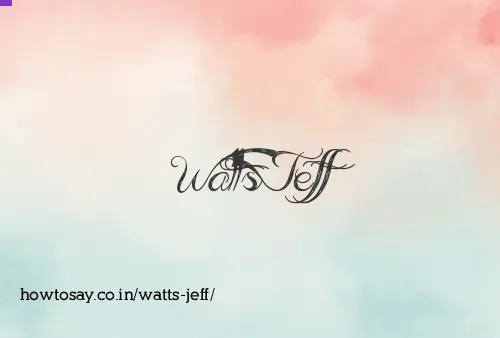 Watts Jeff
