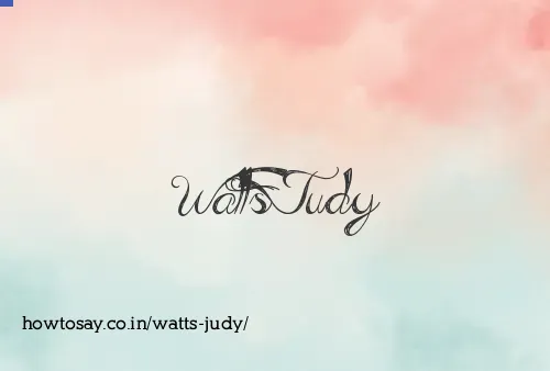 Watts Judy