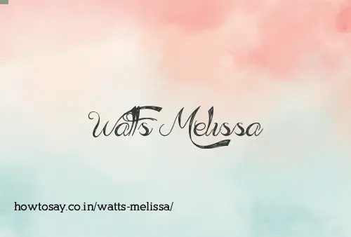 Watts Melissa
