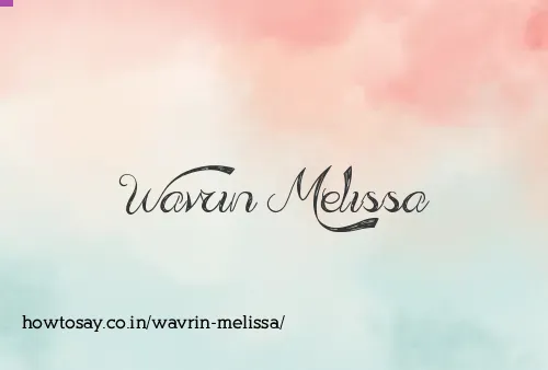 Wavrin Melissa