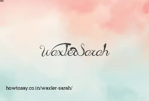Waxler Sarah
