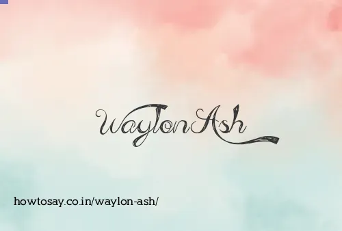 Waylon Ash