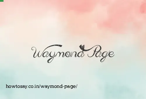 Waymond Page