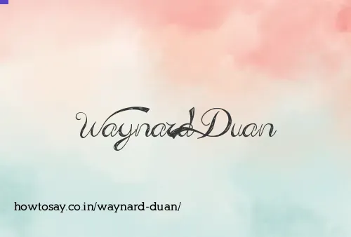 Waynard Duan