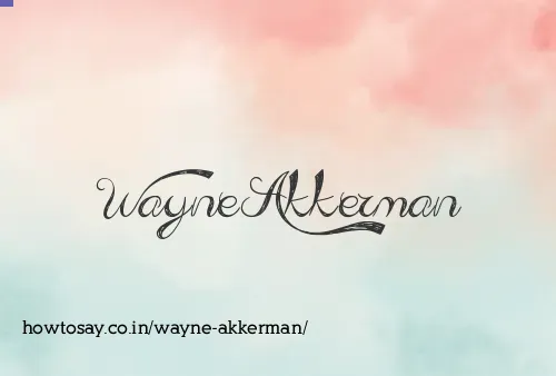 Wayne Akkerman