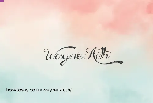 Wayne Auth