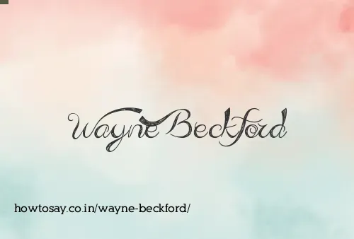Wayne Beckford