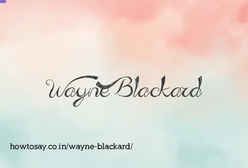 Wayne Blackard