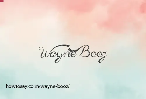 Wayne Booz