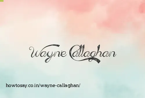 Wayne Callaghan